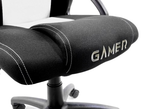 Fotel obrotowy do biurka CARRERA M WHITE FABRIC