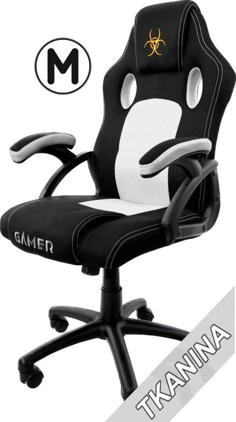 Fotel obrotowy do biurka CARRERA M WHITE FABRIC