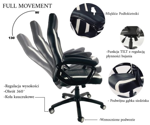 Fotel obrotowy do biurka HELLCAT SPC ALCANTARA