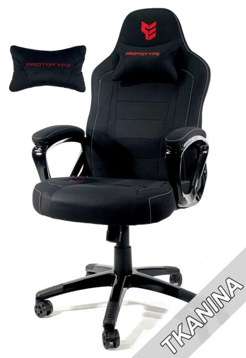 Fotel obrotowy do biurka HELLCAT SPC BLACK FABRIC POWYSTAWOWY