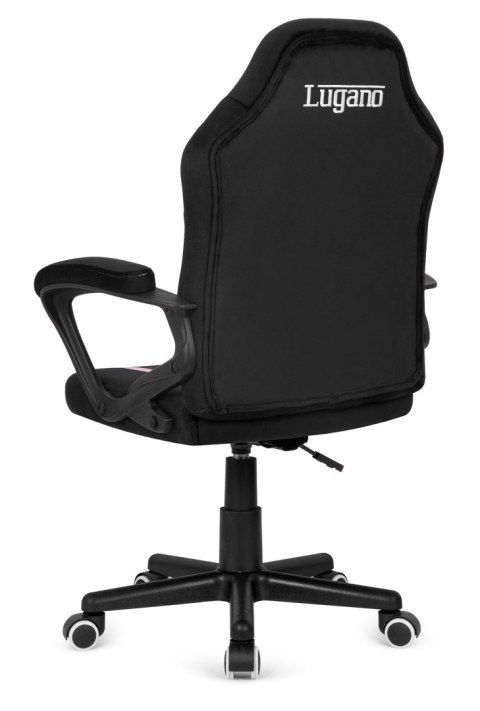 Fotel obrotowy do biurka MARIO ALCANTARA BLACK + PINK