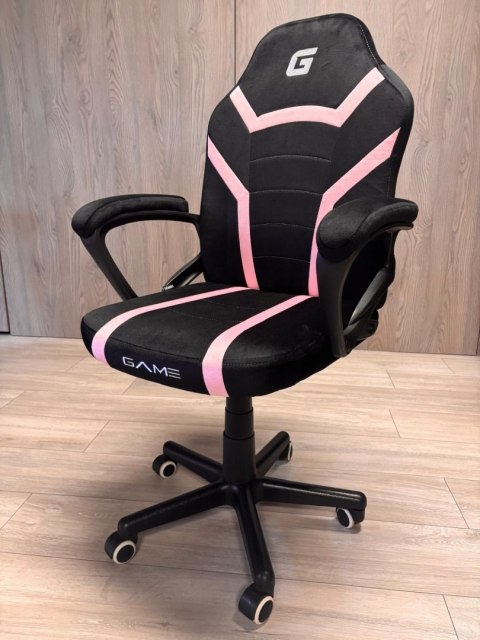 Fotel obrotowy do biurka MARIO ALCANTARA BLACK + PINK