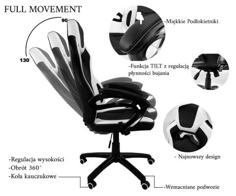 Fotel obrotowy do biurka REVENTON ALCANTARA SPC