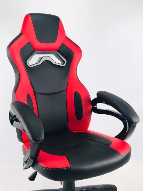 Fotel obrotowy do biurka REVENTON RED PU SPC OUTLET