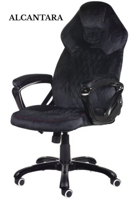 Fotel obrotowy do biurka SPIDER BLACK ALCANTARA