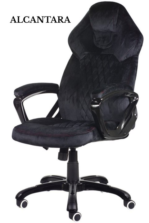 Fotel obrotowy do biurka SPIDER BLACK ALCANTARA