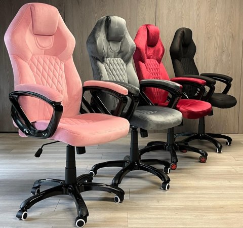 Fotel obrotowy do biurka SPIDER PINK ALCANTARA