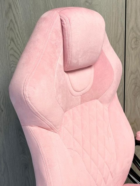 Fotel obrotowy do biurka SPIDER PINK ALCANTARA