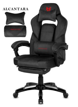 Fotel obrotowy do biurka TITAN BLACK ALCANTARA PRO