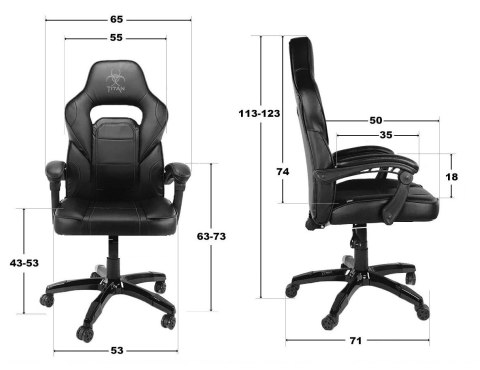 Fotel obrotowy do biurka TITAN BLACK FABRIC BASIC