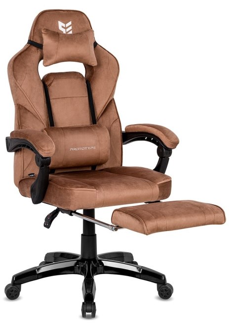 Fotel obrotowy do biurka TITAN BROWN ALCANTARA PRO