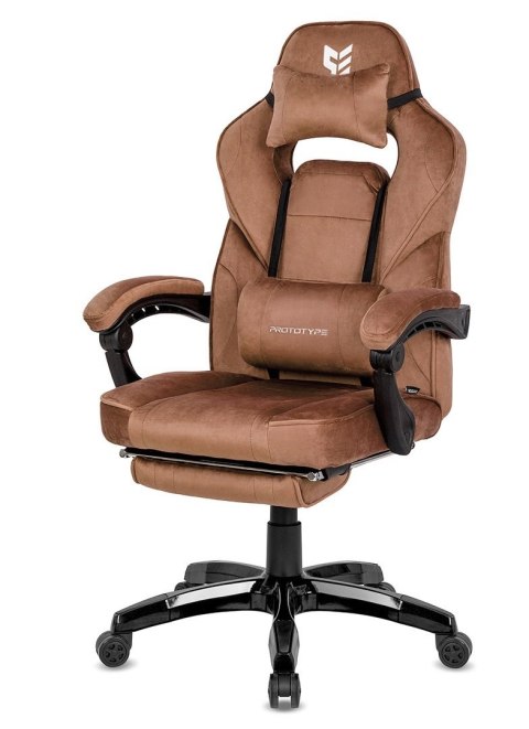 Fotel obrotowy do biurka TITAN BROWN ALCANTARA PRO