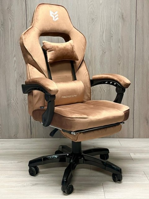 Fotel obrotowy do biurka TITAN BROWN ALCANTARA PRO