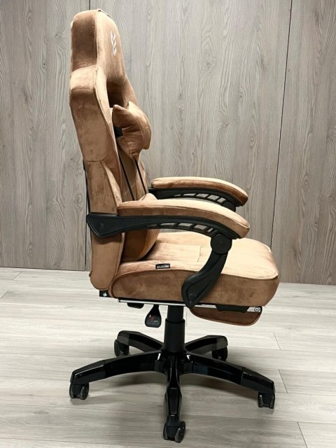 Fotel obrotowy do biurka TITAN BROWN ALCANTARA PRO