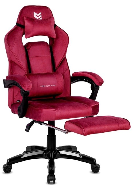 Fotel obrotowy do biurka TITAN BURGUNDY ALCANTARA PRO