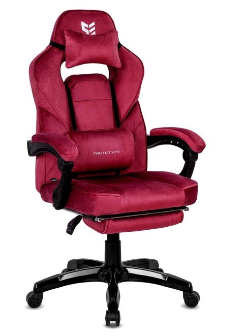 Fotel obrotowy do biurka TITAN BURGUNDY ALCANTARA PRO