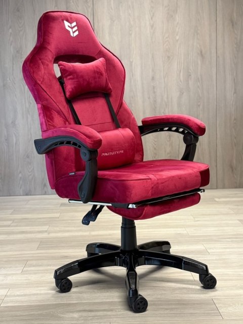 Fotel obrotowy do biurka TITAN BURGUNDY ALCANTARA PRO
