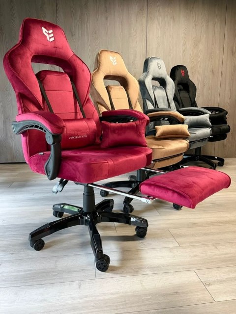 Fotel obrotowy do biurka TITAN BURGUNDY ALCANTARA PRO