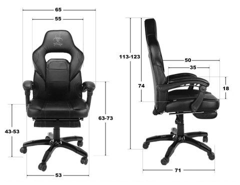 Fotel obrotowy do biurka TITAN FABRIC PRO