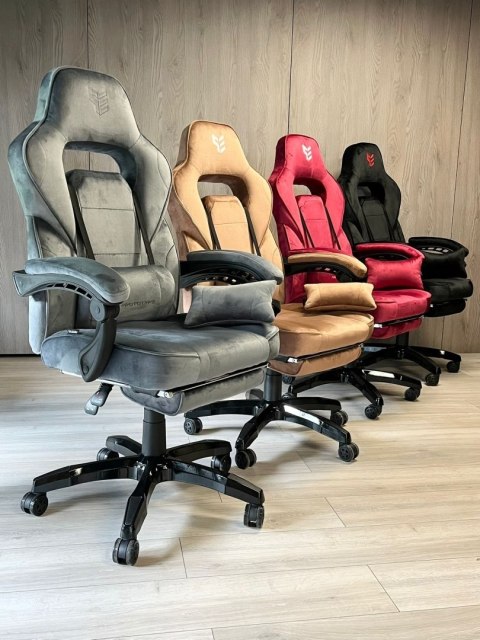 Fotel obrotowy do biurka TITAN GREY ALCANTARA PRO OUTLET