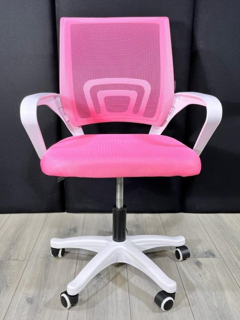 Fotel obrotowy do biurka VENTO PINK MESH