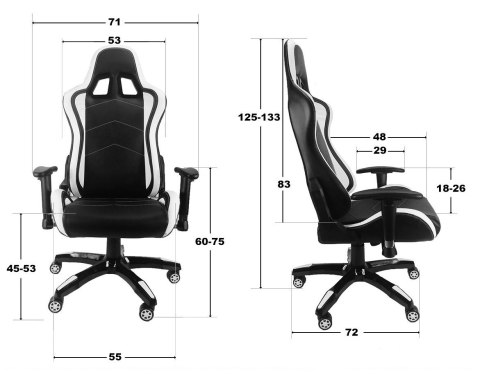 Fotel obrotowy gamingowy DESMO ALCANTARA PRO-XL