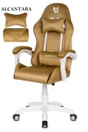 Fotel obrotowy gamingowy ENZO XL BEIGE ALCANTARA ICE