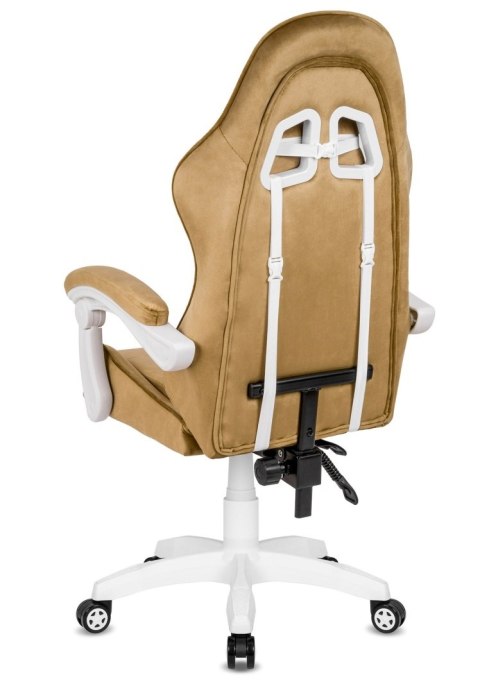 Fotel obrotowy gamingowy ENZO XL BEIGE ALCANTARA ICE