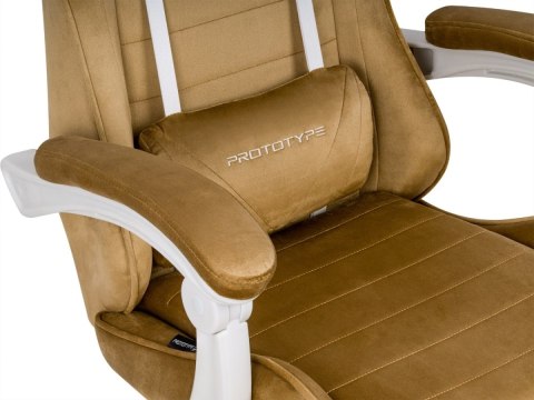 Fotel obrotowy gamingowy ENZO XL BEIGE ALCANTARA ICE