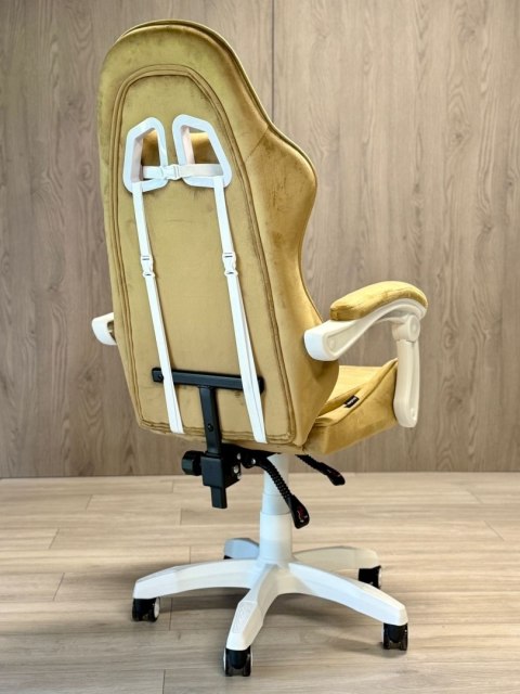 Fotel obrotowy gamingowy ENZO XL BEIGE ALCANTARA ICE