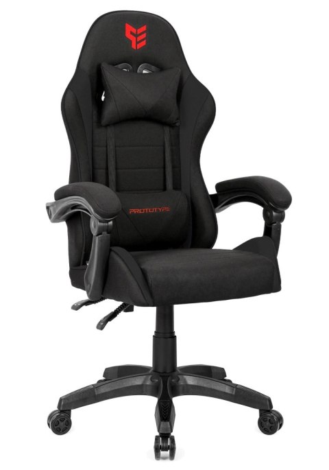 Fotel obrotowy gamingowy ENZO XL BLACK FABRIC OUTLET