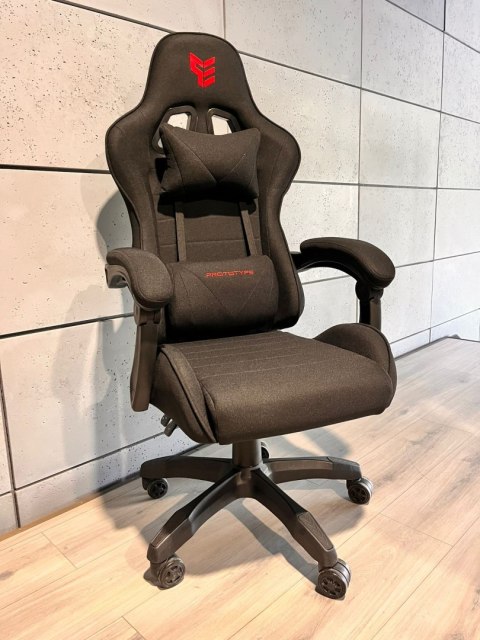 Fotel obrotowy gamingowy ENZO XL BLACK FABRIC