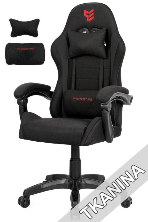 Fotel obrotowy gamingowy ENZO XL BLACK FABRIC