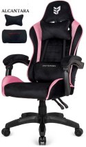 Fotel obrotowy gamingowy ENZO XL BLACK PINK ALCANTARA