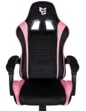 Fotel obrotowy gamingowy ENZO XL BLACK PINK ALCANTARA
