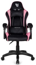 Fotel obrotowy gamingowy ENZO XL BLACK PINK ALCANTARA