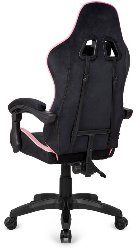 Fotel obrotowy gamingowy ENZO XL BLACK PINK ALCANTARA