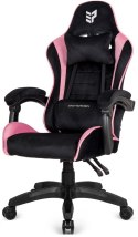 Fotel obrotowy gamingowy ENZO XL BLACK PINK ALCANTARA