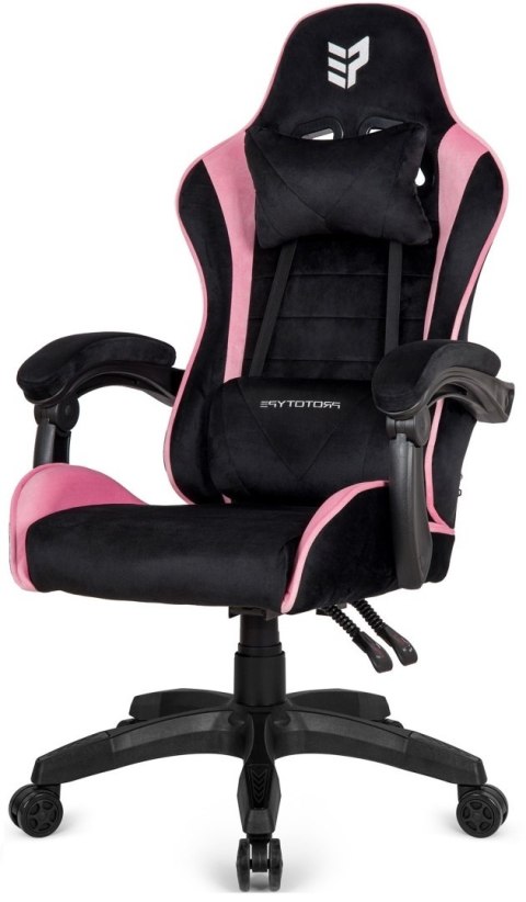 Fotel obrotowy gamingowy ENZO XL BLACK PINK ALCANTARA