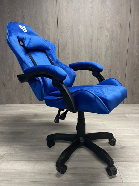 Fotel obrotowy gamingowy ENZO XL BLUE ALCANTARA