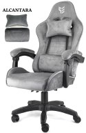 Fotel obrotowy gamingowy ENZO XL GREY ALCANTARA