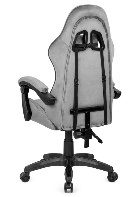 Fotel obrotowy gamingowy ENZO XL GREY ALCANTARA