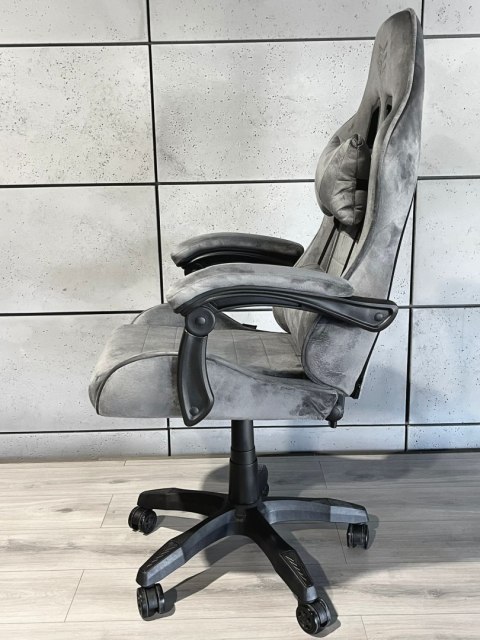 Fotel obrotowy gamingowy ENZO XL GREY ALCANTARA