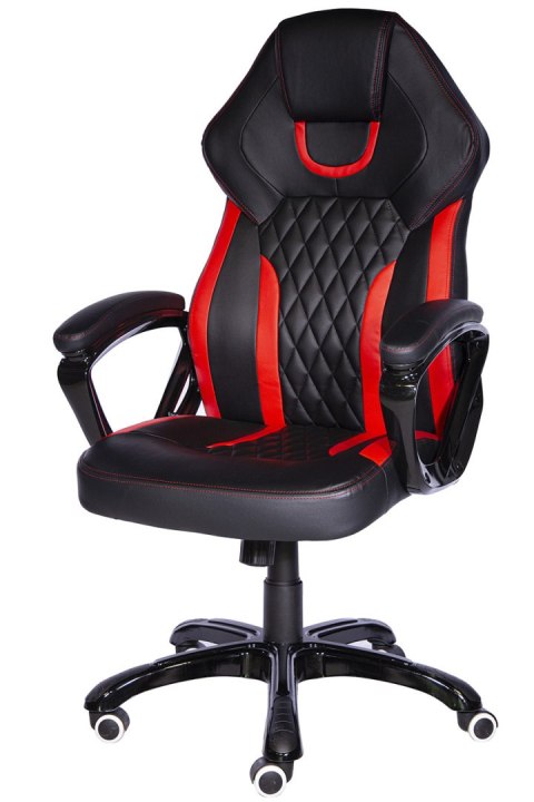 Fotel obrotowy SPIDER BLACK RED PU OUTLET