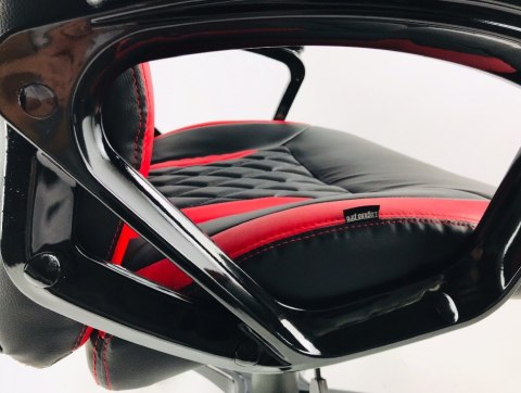 Fotel obrotowy SPIDER BLACK RED PU OUTLET