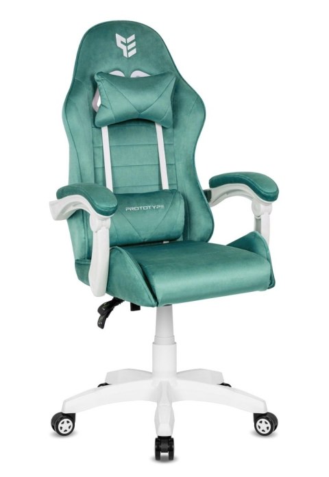 Fotel obrotowy gamingowy ENZO XL MINT ALCANTARA ICE