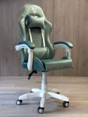 Fotel obrotowy gamingowy ENZO XL MINT ALCANTARA ICE