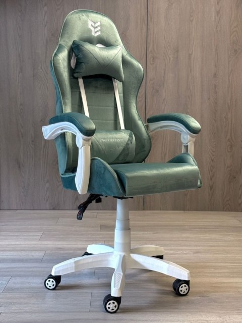 Fotel obrotowy gamingowy ENZO XL MINT ALCANTARA ICE