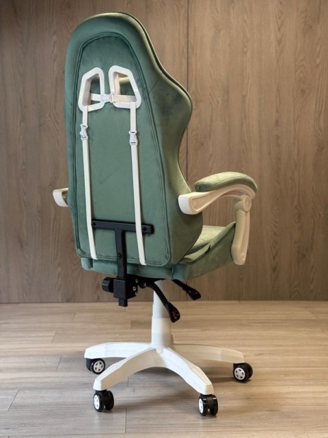 Fotel obrotowy gamingowy ENZO XL MINT ALCANTARA ICE