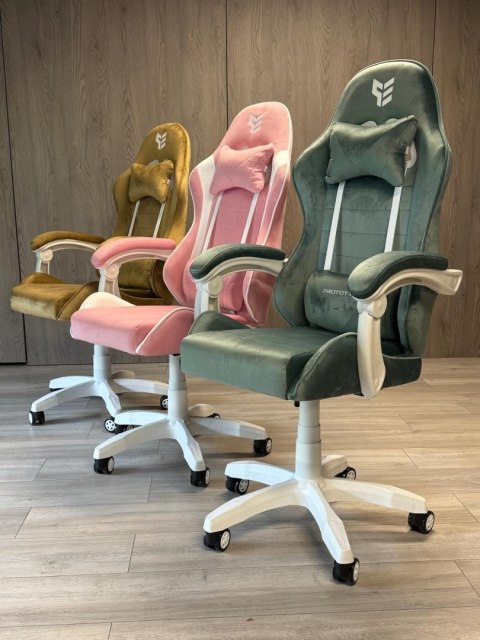 Fotel obrotowy gamingowy ENZO XL MINT ALCANTARA ICE